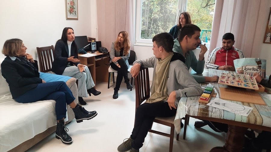 Gathering with our friends from the daily center for children with dissabilities in their new place, Sutorina in Herceg Novi.